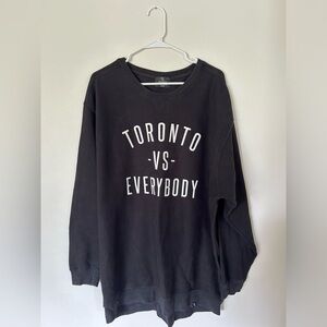 Toronto VS Everybody Peace Collective Canada Black White Sweatshirt Unisex XL